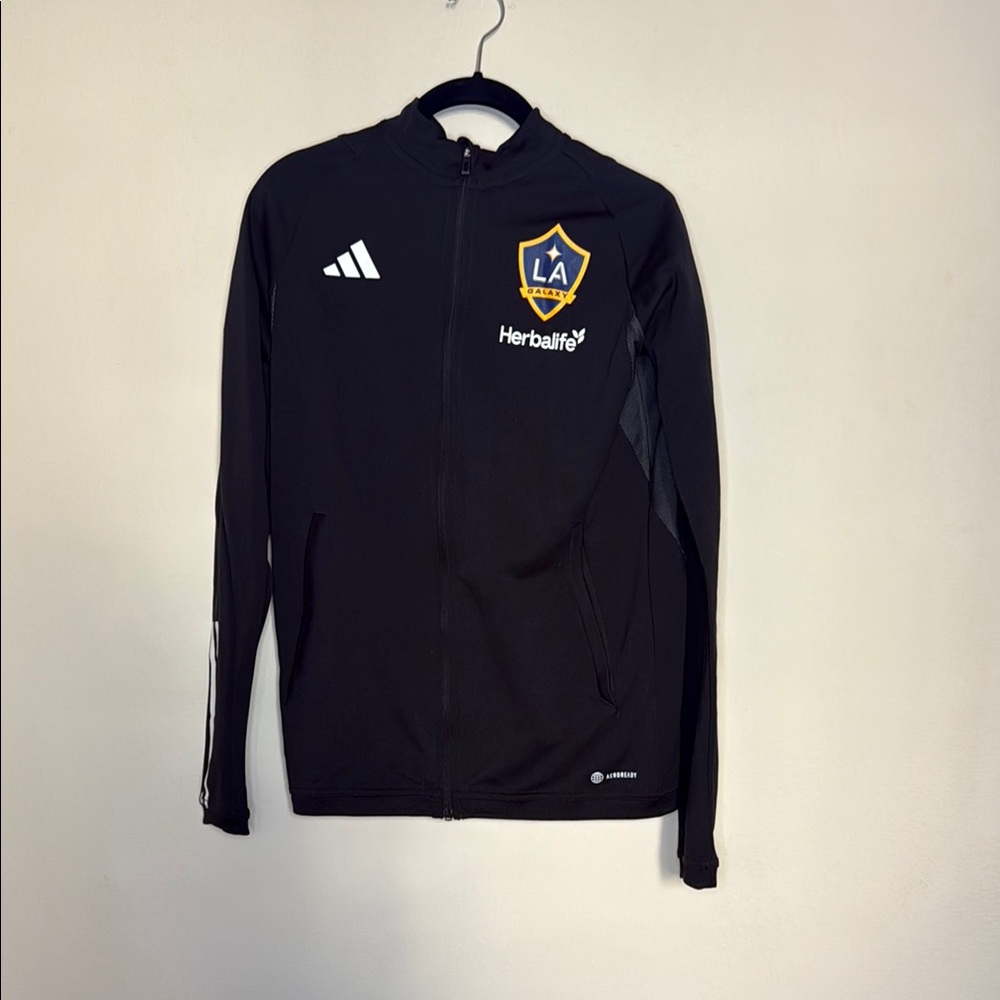 Adidas LA Galaxy Full-Zip Black Jacket